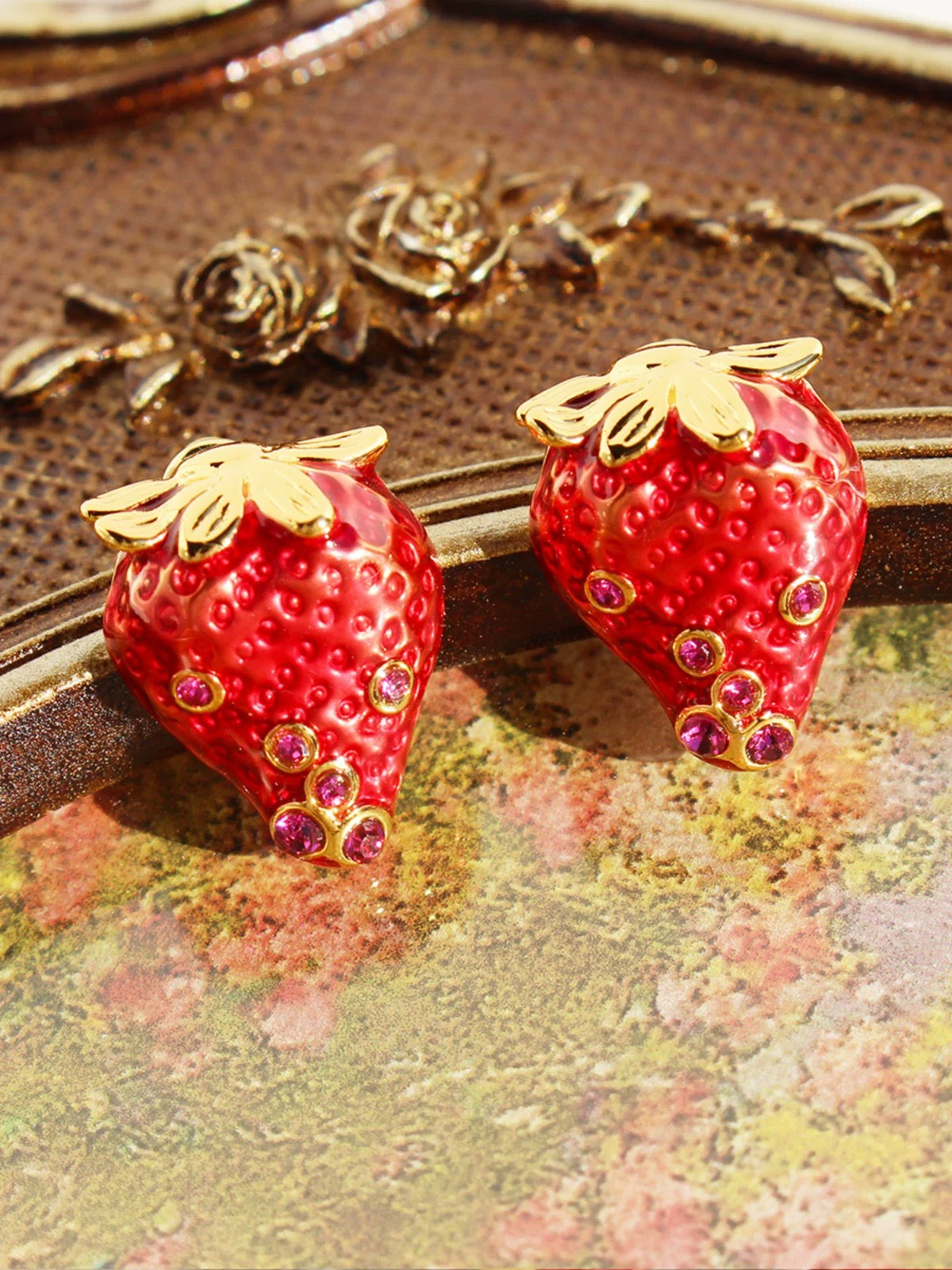 Strawberry earrings