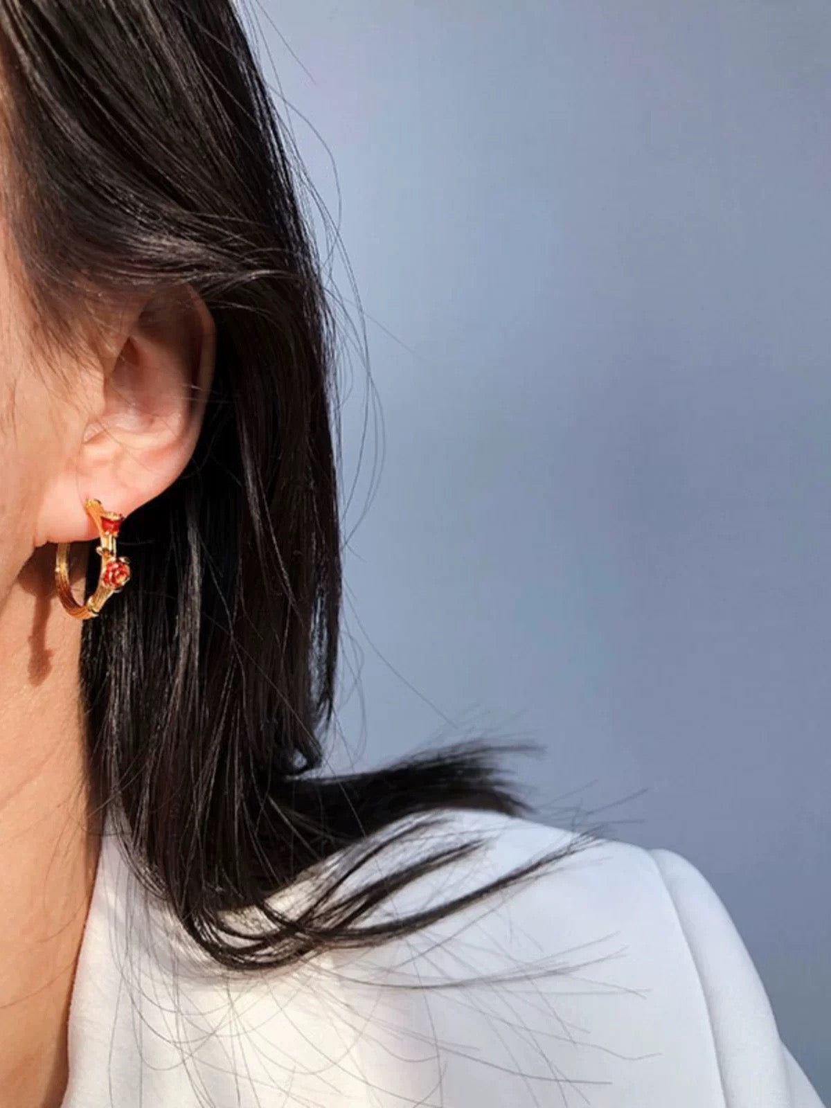 Rose C earrings