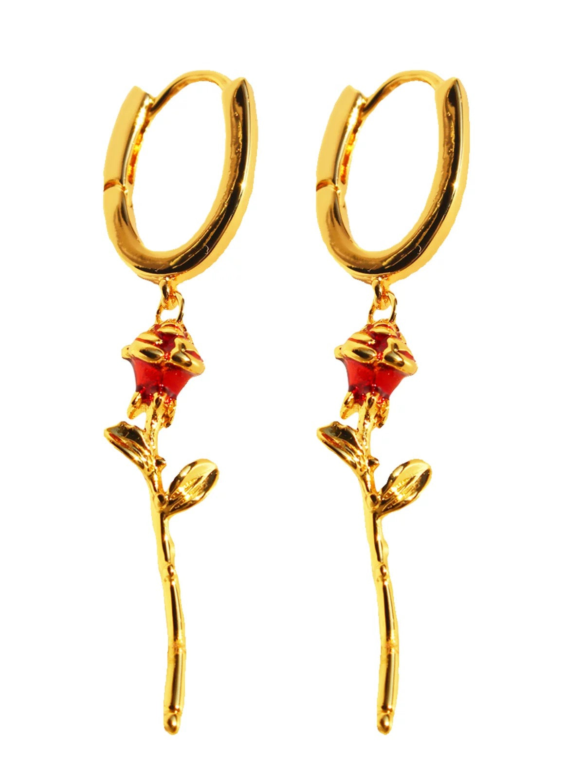 Rose earrings