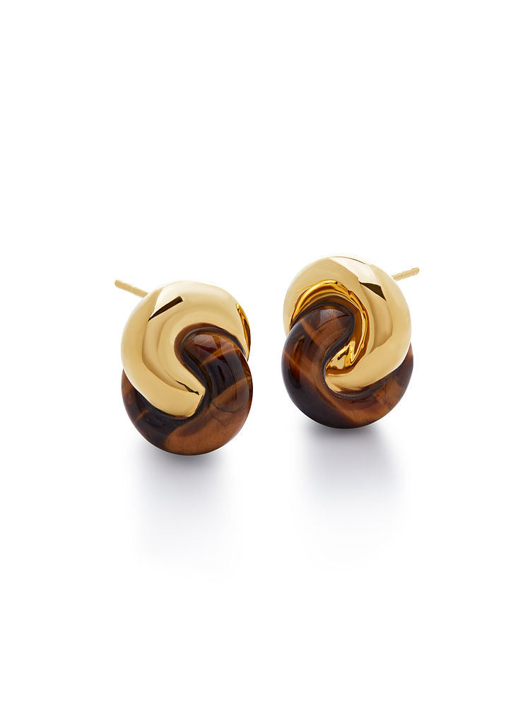 Tiger's eye stone earrings