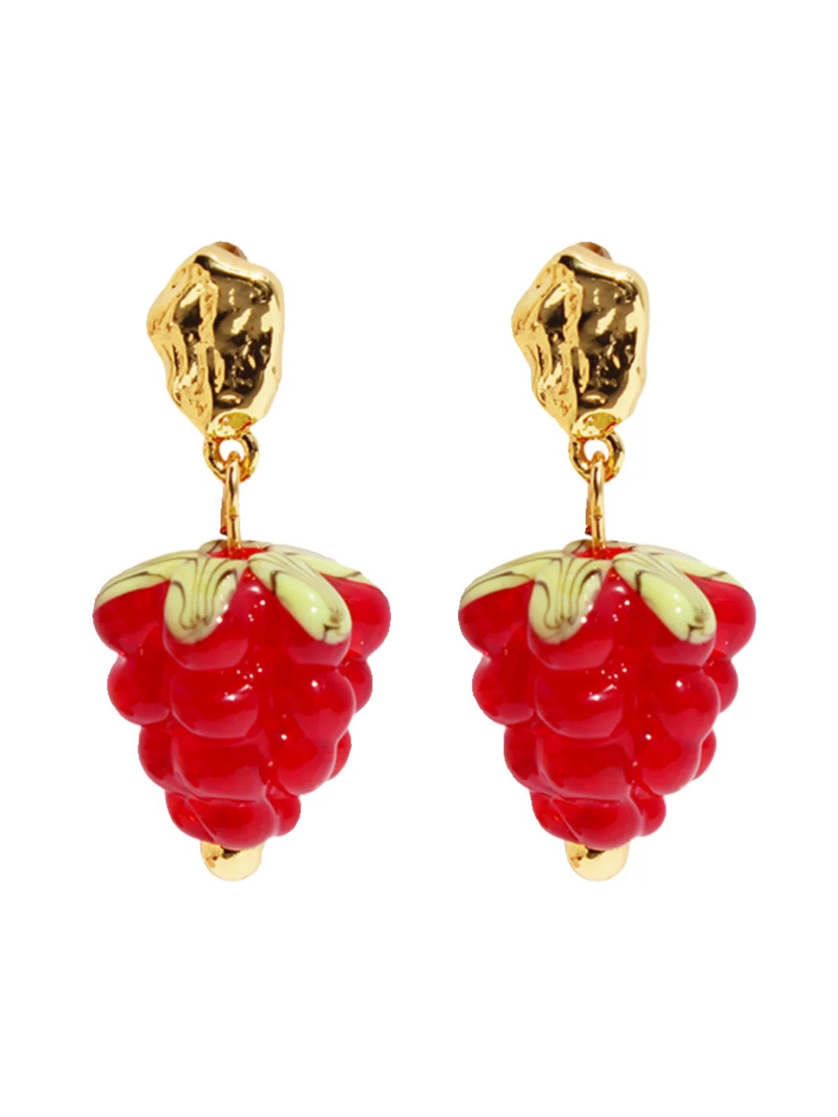 Raspberry earrings