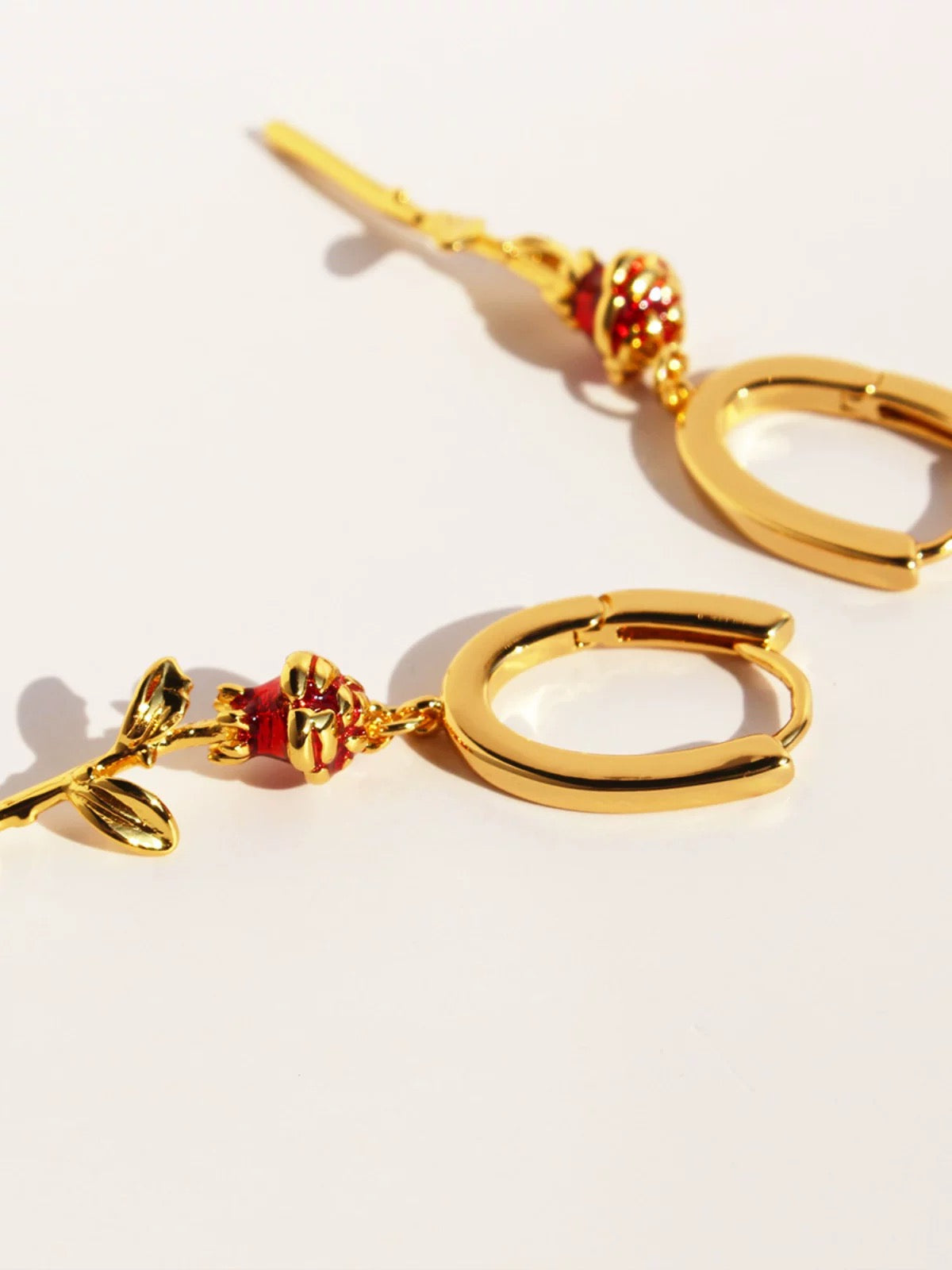 Rose earrings
