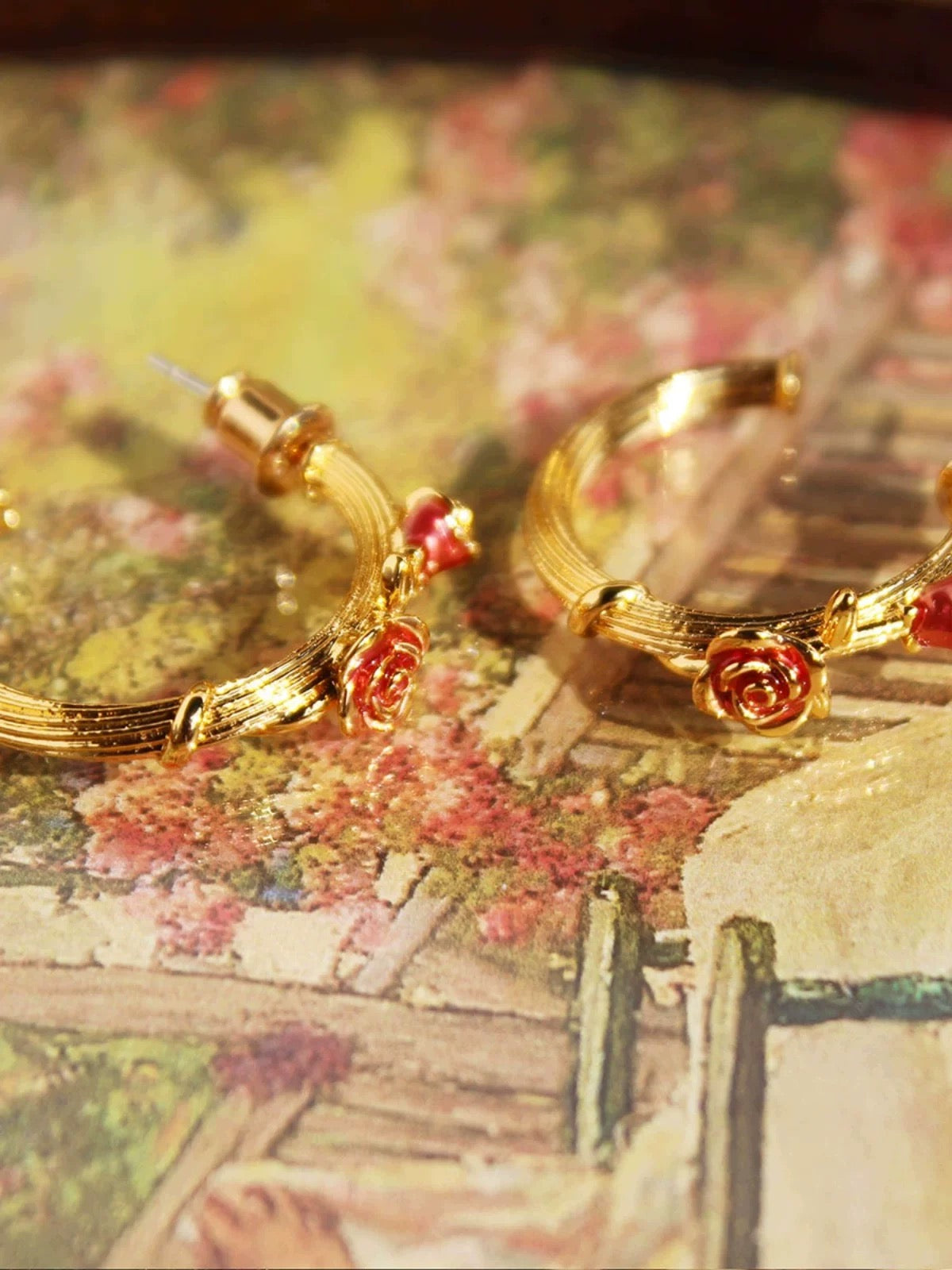 Rose C earrings