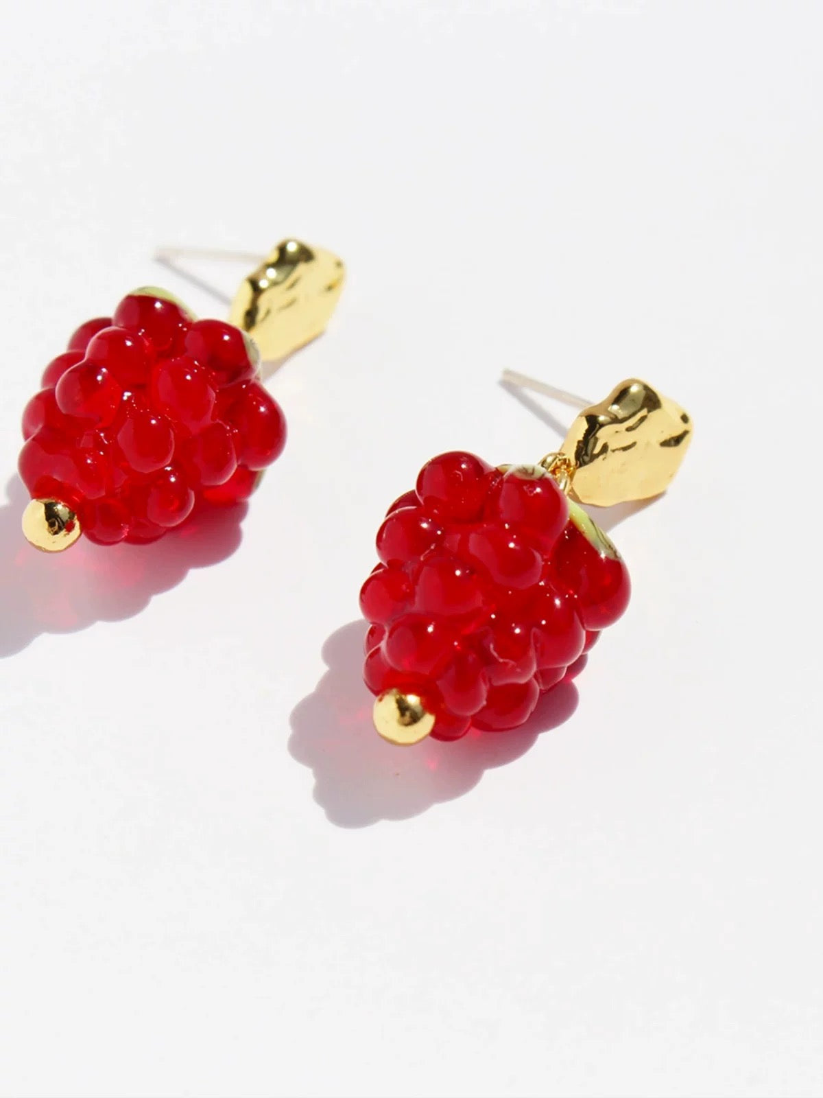 Raspberry earrings