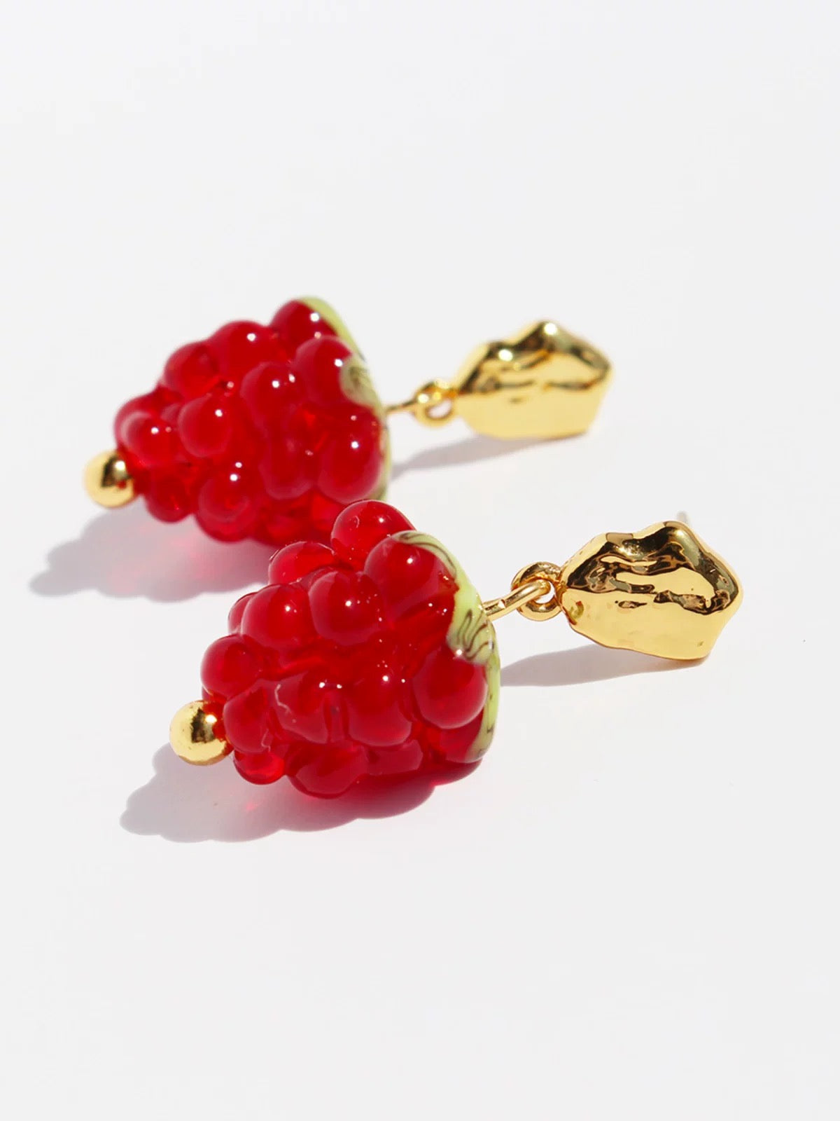 Raspberry earrings