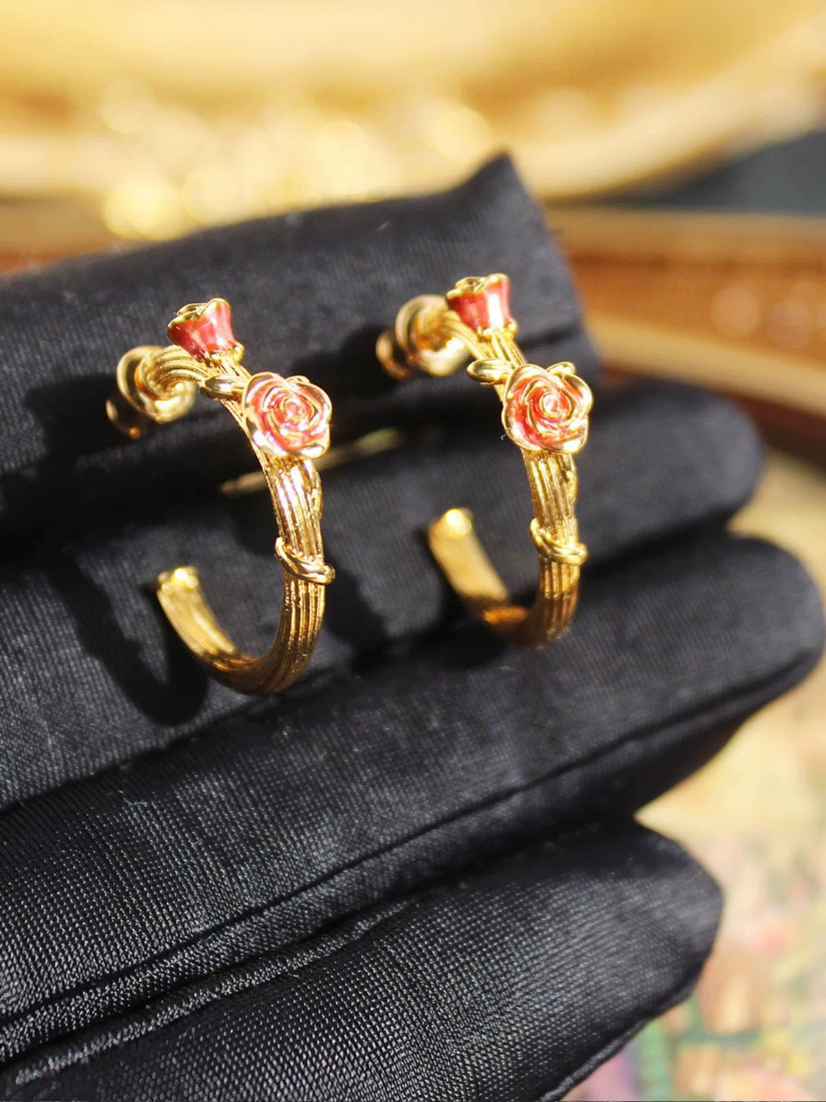 Rose C earrings