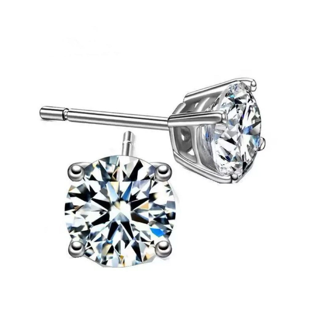 Moissanite Earring | Round Cut