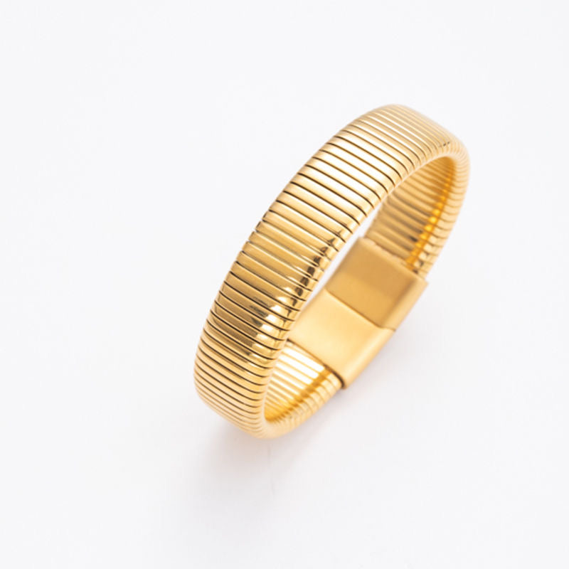 Round vertical stripe bracelet