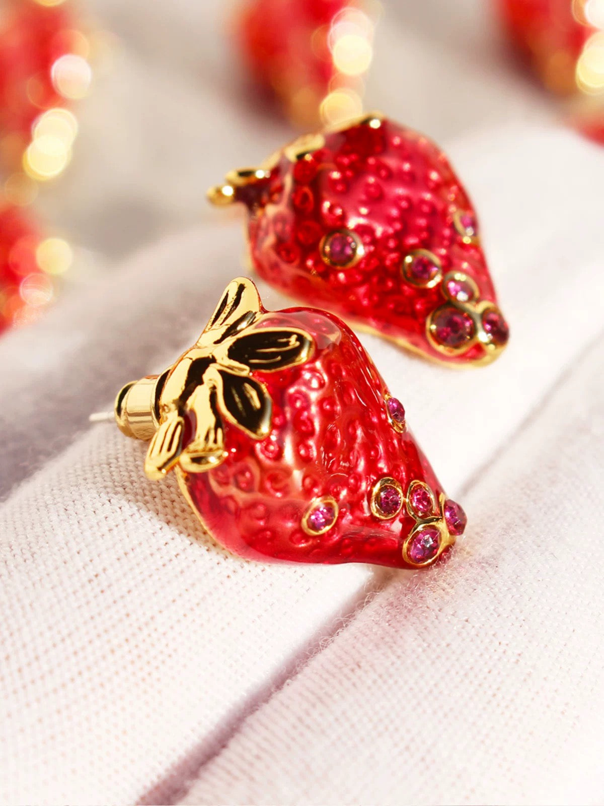Strawberry earrings