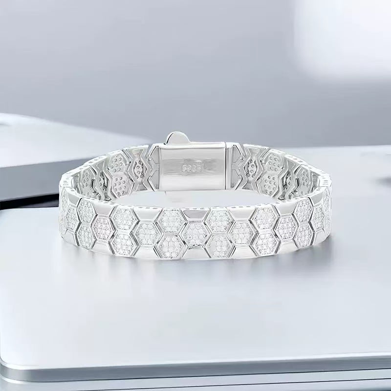 Design beehive Lab-Created Diamonds  bracelet
